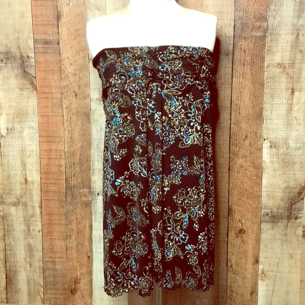 3/$15 Bandeau Top Paisley Layered Size Large